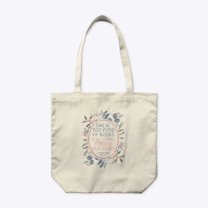 Too Fond of Books Organic Tote